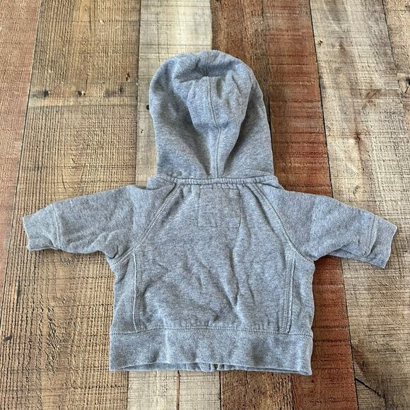 OshKosh BGosh Baby Hoodie Sweatshirt 3 Mos Gray Zip-Up With Pockets & Hood - Picture 4 of 4